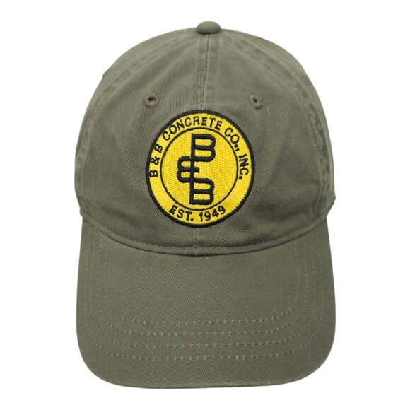 B & B Concrete Strapback Cap Hat Trucker Baseball Embroidered Patch Gray - Picture 1 of 13